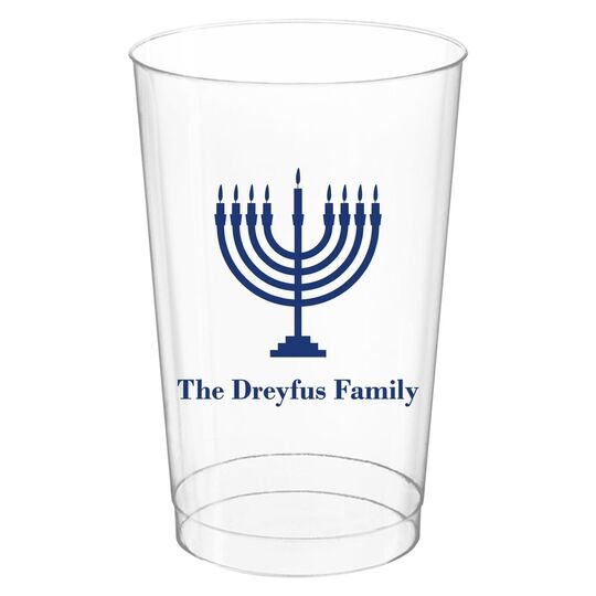 Lights of the Menorah Clear Plastic Cups